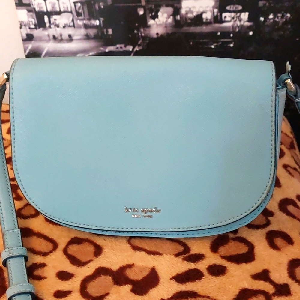 Kate Spade Light Blue Crossbody Purse - Picture 1 of 8